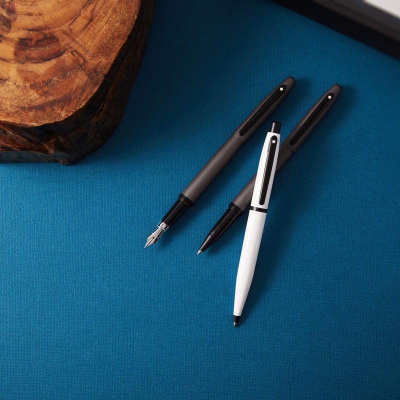 Sheaffer VFM Gunmetal Grey Lacquer w/Matte Black Powder Coated Appointments Rollerball Pen - Image 4